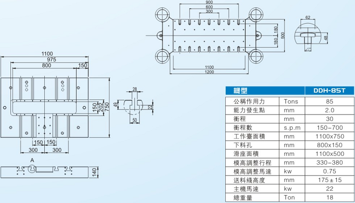 DDH-85T閉式雙點(diǎn)高速精密沖床